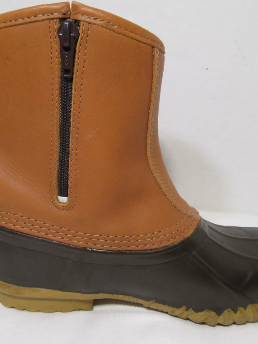 Cabela's Insulated Duck Waterproof Boots Womens 8 Brown Leather Side Zip - Picture 6 of 11